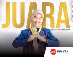 Mahasiswa S1 Kesehatan Masyarakat yakni Berliana Dwistira Septy Raih Medali Emas di Ajang Olimpiade Sains Nasional Puskanas 2023