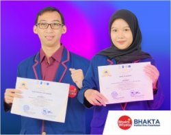 Perwakilan Mahasiswa D3 RMIK IIK Bhakta, yakni Hari Krisna Setyawan Juara 1 Kategori Manajemen Unit Kerja di Kejuaraan Indonesian Medical Record Competition (IMRC) VIII dan Amelia Rahma meraih Juara 1 Kategori Desain Formulir Elektronik di Kejuaraan Indonesian Medical Record Competition (IMRC) VIII