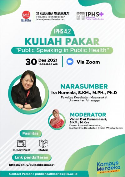 Webinar Nasional �Public Speaking in Public Health�� 